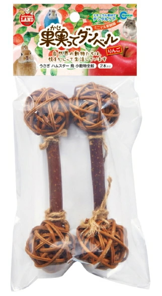 マルカン　果実ってダンベル　りんご　２本ｘ２４個（ケース販売）MR-376