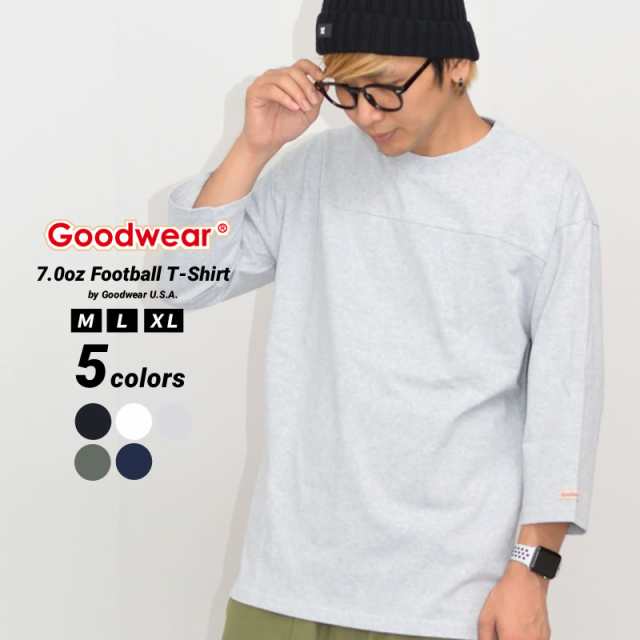 メール便送料無料】Goodwear グッドウェア 切替 7分袖 フットボールTシャツ メンズ レディース USAコットン 7オンス ヘビーウェイト  厚の通販はau PAY マーケット - DEEP - ストリート系・メンズカジュアルファッション通販