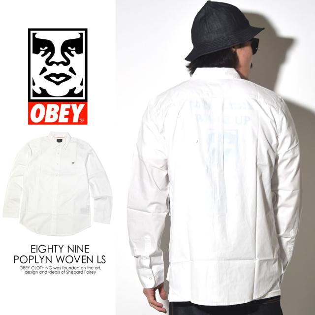 オベイ (OBEY) コットンポプリンシャツ ボタンダウンシャツ メンズ 長袖 OBEY EIGHTY NINE POPLYN WOVEN LS (181200143)_1