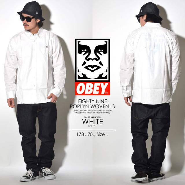 オベイ (OBEY) コットンポプリンシャツ ボタンダウンシャツ メンズ 長袖 OBEY EIGHTY NINE POPLYN WOVEN LS (181200143)_2