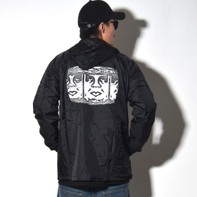 オベイ (OBEY) コーチジャケット メンズ フード パーカー CHANNEL ZERO オベイ (OBEY) コーチジャケット メンズ フード パーカー CHANNEL ZERO