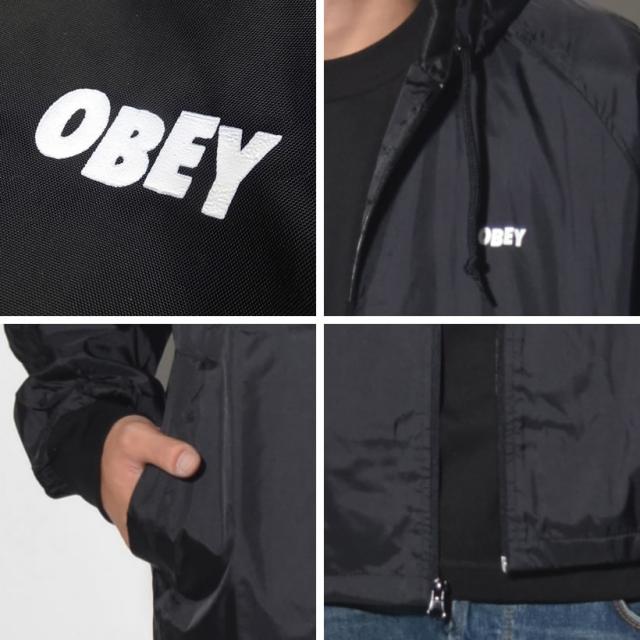 オベイ (OBEY) コーチジャケット メンズ フード パーカー CHANNEL ZERO