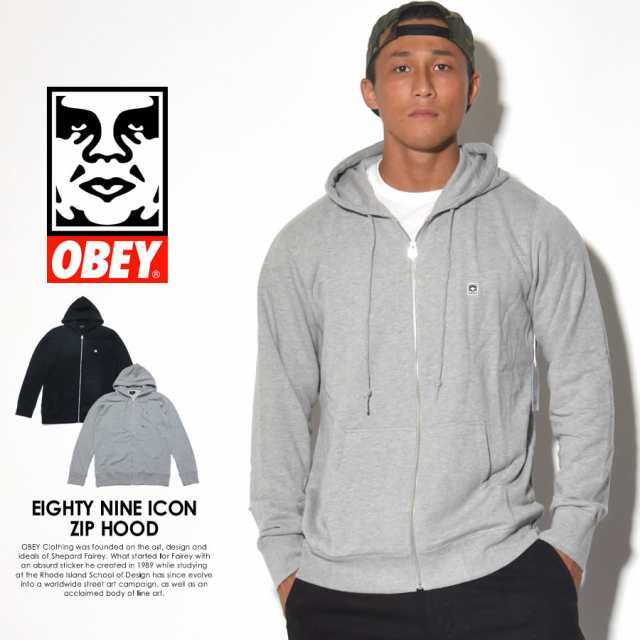 オベイ (OBEY) スウェットジップアップパーカー メンズ EIGHTY NINE