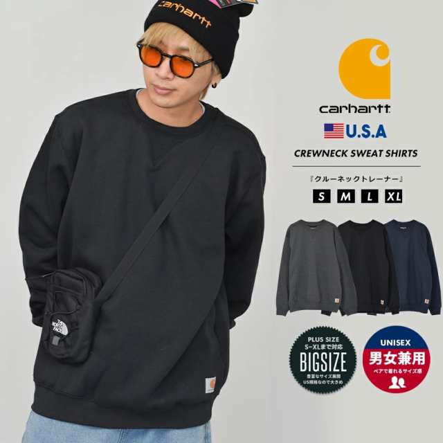 カーハート Carhartt トレーナー スウェット 裏起毛 メンズ レディース ロゴ オーバーサイズ Midweight Crewneck Sweatshirt K124 USA企