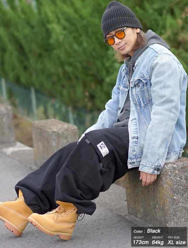 スウェット カーゴパンツ メンズ  ワイド 厚手 13oz 大きいサイズ ルーズ 極太 おしゃれ ブランド DOPの通販は