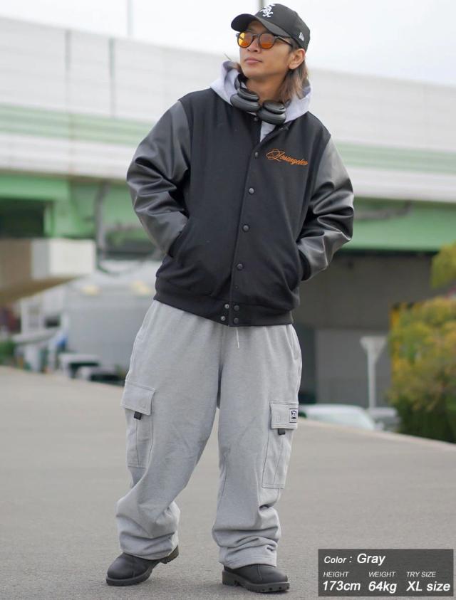 スウェット カーゴパンツ メンズ  ワイド 厚手 13oz 大きいサイズ ルーズ 極太 おしゃれ ブランド DOPの通販は