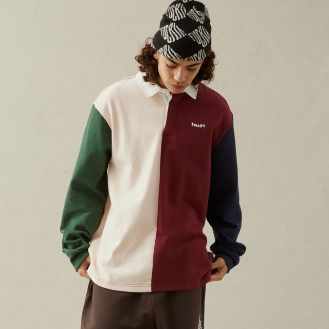 HUF ハフ ラガーシャツ ラグビーシャツ メンズ 長袖 USAモデル MICK