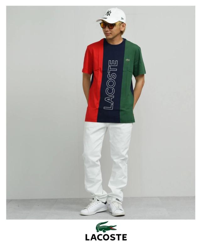 LACOSTE ラコステ Tシャツ メンズ 半袖 Mens Branded Crew Neck Cotton T-Shirt TH2054 USA企画 LACOSTE ラコステ Tシャツ メンズ 半袖 Mens Branded Crew Neck Cotton