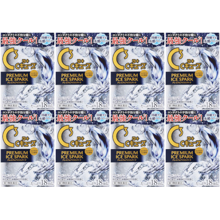 【第3類医薬品】ロートＣキューブ プレミアムアイススパーク 180ml【8個セット】【メール便】(4987241190980-8)の通販は
