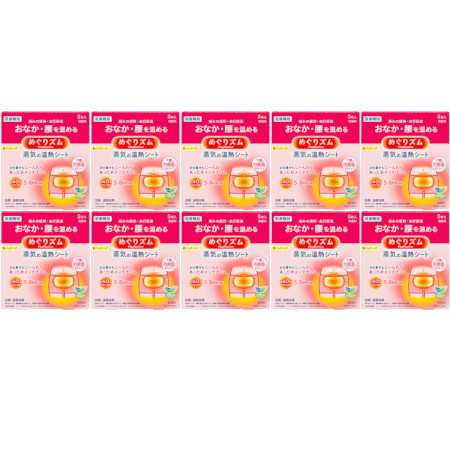 めぐりズム 蒸気の温熱シート 下着の内側面に貼るタイプ 5枚入【10個セット】(4901301245496-10)の通販は