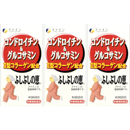 コンドロイチン＆グルコサミン（ふしぶしの恵）82g【3個セット】(4976652001879-3)