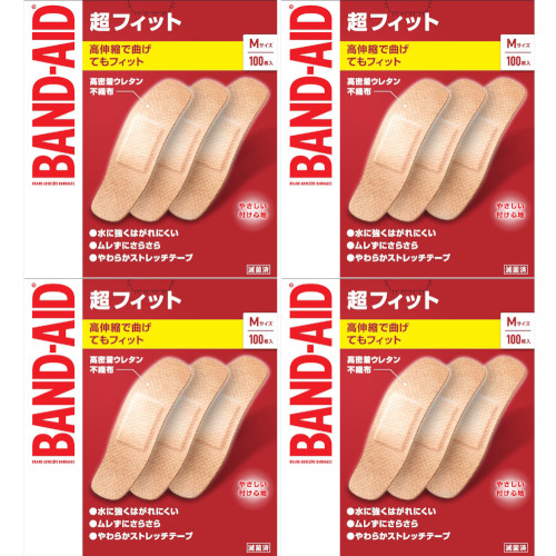 バンドエイド超フィットＭサイズ 100枚【4個セット】(4901730230322-4)