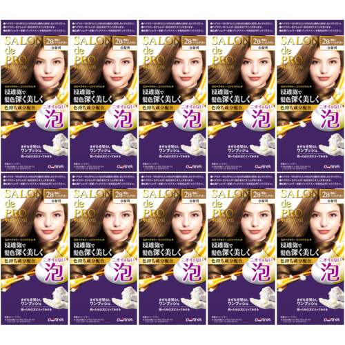 サロン ド プロ 泡のヘアカラー・エクストラリッチ（白髪用）2B明るいベージュブラウン【10個セット】(4904651124565-10)