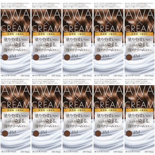 ビゲン 泡クリームカラー 4Mリーフブラウン【10個セット】(4987205011900-10)