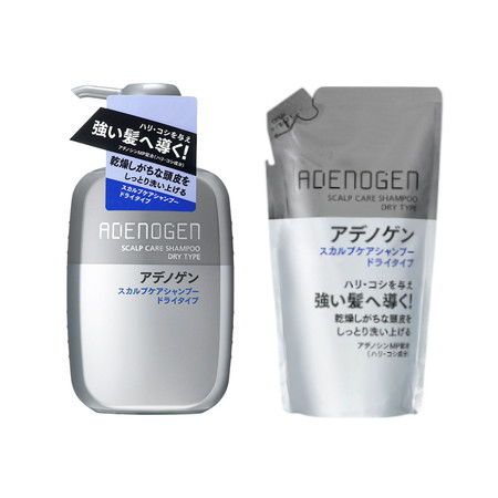薬用アデノゲン スカルプケアシャンプー(ドライタイプ)　ポンプ+つめ替3個 【お取り寄せ】(4901872664665-689-3)