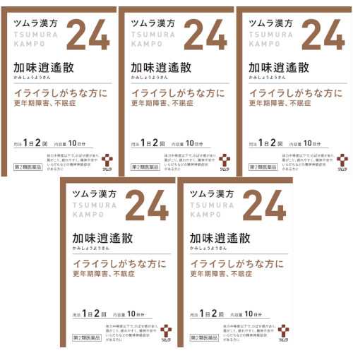 【第2類医薬品】ツムラ漢方加味逍遙散エキス顆粒 20包【5個セット】(4987138390240-5)