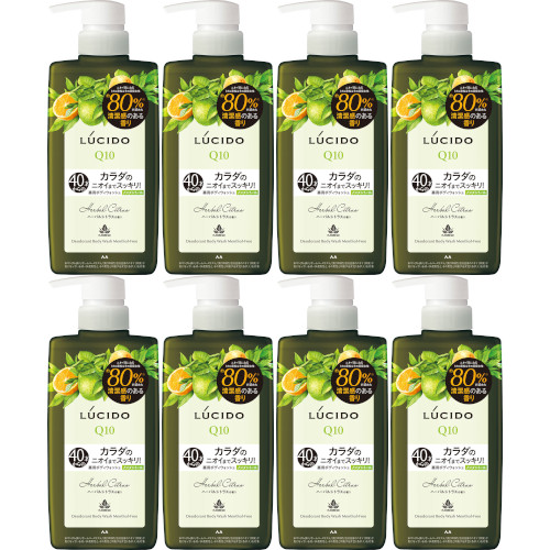 【8個セット】ルシード 薬用デオドラントボディウォッシュ ノンメントール ハーバルシトラス 450ml(4902806127447-8)