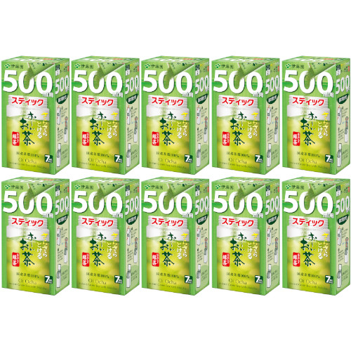 お〜いお茶抹茶入り緑茶500ml用スティック 7本入【10個セット】(4901085646014-10)