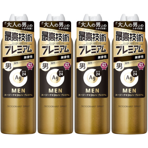 【4個セット】エージーデオ24メン メンズデオドラントスプレー プレミアム(無香性) LL 180g(4550516482990-4)の通販は 5,640円