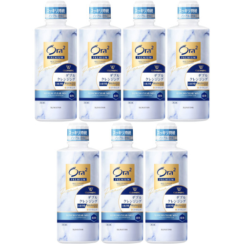 【7個セット】オーラツー プレミアム マウスウォッシュ ダブルクレンジング リフレッシュクリアミント 550ml(4901616012752-7)