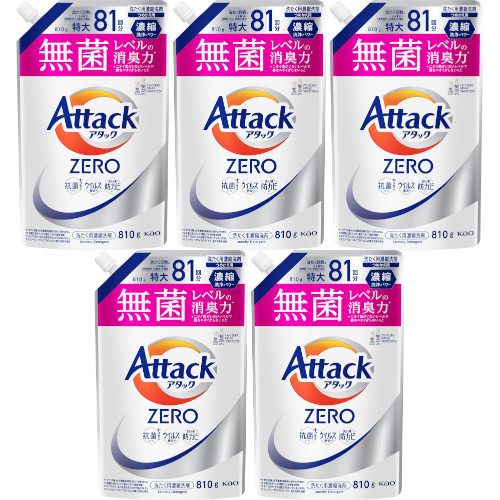 アタックＺＥＲＯ つめかえ用 810g【5個セット】(4901301435552-5)の通販は