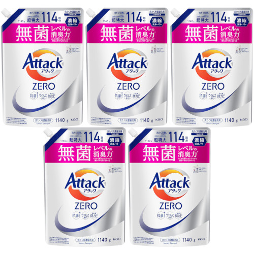 アタックＺＥＲＯ つめかえ用 1140g【5個セット】(4901301435576-5)