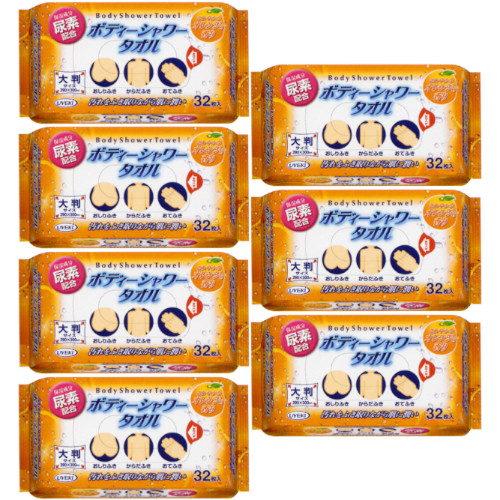 ボディーシャワータオル 32枚【7個セット】(4968909067004-7)