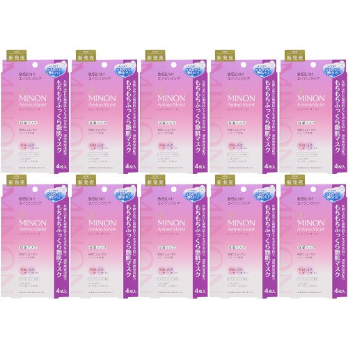 【10個セット】ミノン アミノモイスト もちもちふっくら艶肌マスク 4枚(4987107628985-10)