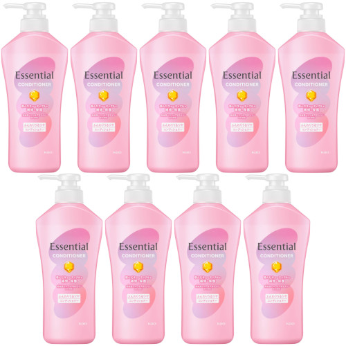 【9個セット】エッセンシャル ふんわりうるツヤ コンディショナー ポンプ 450ml(4901301436597-9)