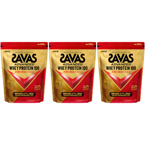 【3個セット】ザバス アドバンスト ホエイプロテイン１００ ココア味 900g(4902777323176-3)の通販は