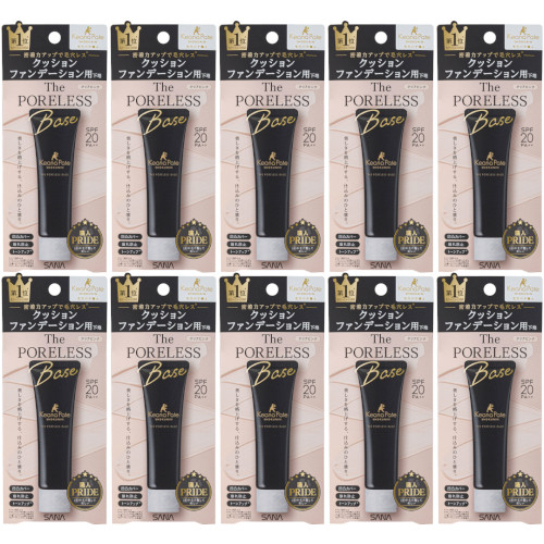 【10個セット】サナ 毛穴パテ職人 クッションブースター下地 クリアピンク 22g(4964596702334-10)