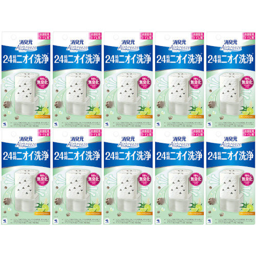 【10個セット】消臭元Ａｉｒｂｒｅｅｚｅ ヴァーベナシャワー 59ml(4987072096819-10) 5,600円