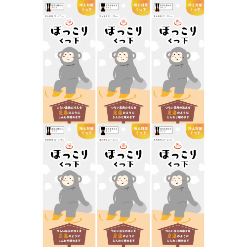 ほっこりくつ下 グレー 1足入(22〜27cm)【6個セット】(4973603003043-6)の通販は