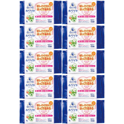 命の母ホワイトカイロ 貼るタイプ 8個入【10個セット】(4901548604285-10)の通販は 5,000円