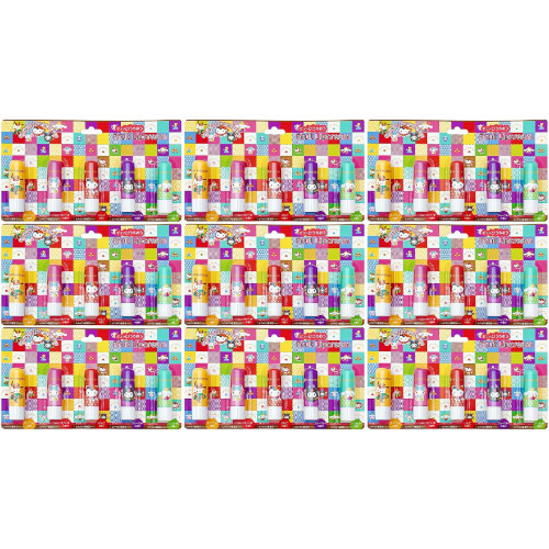 【9個セット】ピエラスサンリオ ぎゅっとうるおうフルーツリップクリーム 5本入(4966680248919-9)