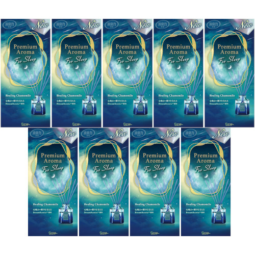 【9個セット】お部屋の消臭力 Premium Aroma For Sleep Stick 本体 ヒーリングカモミール 50ml(4901070131822-9)