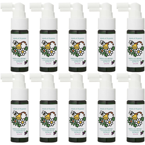 【10個セット】マヌカハニー+カモミールスプレー グレープ 25ml(4528636412838-10)の通販は 14,700円