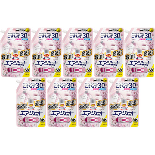 【9個セット】バスマジックリン エアジェット 除菌ＥＸ フラワーシャワーの香り つめかえ用 700ml(4901301453266-9)