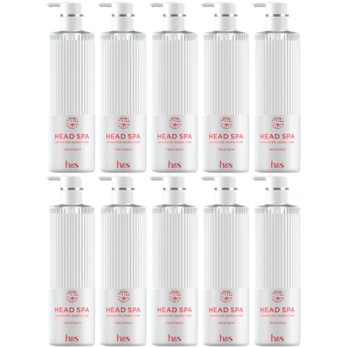 【10個セット】ｈ＆ｓ 深ヘッドスパ アドバンスドエイジングケア トリートメント ポンプ 435g(4987176310798-10)