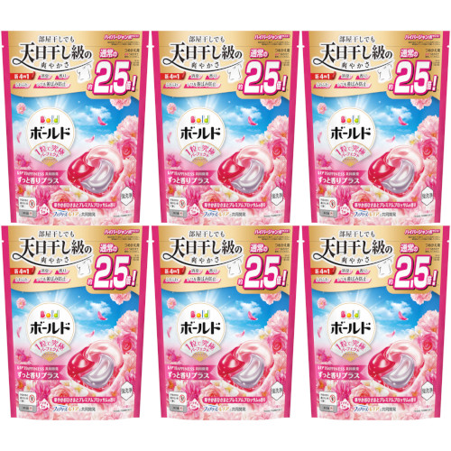 【6個セット】ボールドジェルボール４Ｄ華やかプレミアムブロッサムの香り つめかえハイパージャンボサイズ 28個入(4987176292612-6)