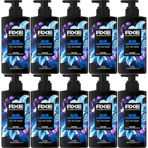 【10個セット】アックス プレミアムフレグランス ボディソープ ブルーラベンダー ポンプ 440g(4902111779638-10)