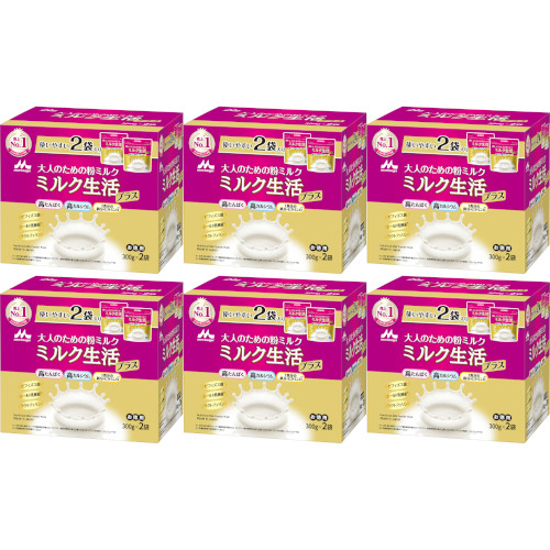 森永乳業 大人のための 粉ミルク ミルク生活 プラス 300g 6個
