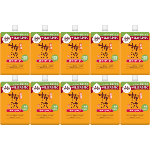四季折々 薬用 柿渋 ボディソープ 詰替 大容量 1000ml【10個セット】(4513574042254-10)