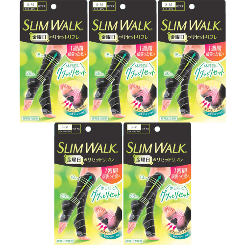 【5個セット】スリムウォーク 金曜日のリセットリフレＳ〜Ｍ チャコールグレー 1足(4902522681803-5)