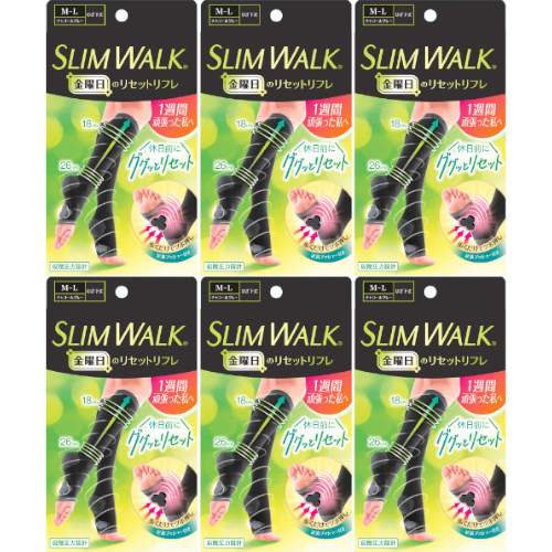 【6個セット】スリムウォーク 金曜日のリセットリフレＭ〜Ｌ チャコールグレー 1足(4902522681810-6)