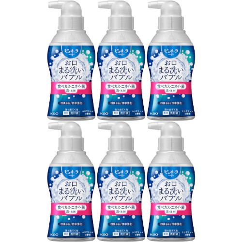 【6個セット】ピュオーラ 泡で出てくる洗口液 クリアミント 180ml(4901301453907-6)