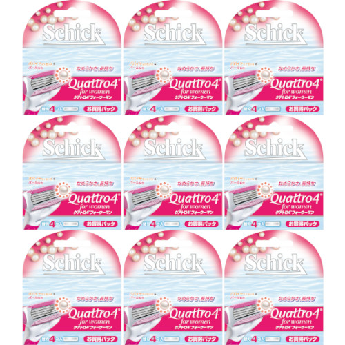 【9個セット】シック クアトロ４フォーウーマン替刃 4個入【メール便】(4891228302801-9)
