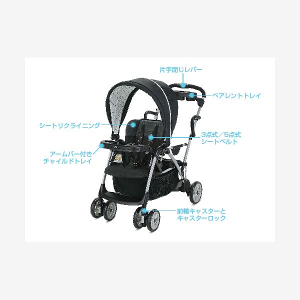 送料込み　Graco (グレコ)二人乗りベビーカー