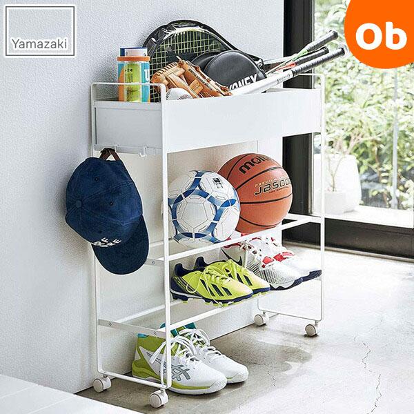 タワー　キャスター付き玄関収納ラック　ホワイト　tower 山崎実業 キャスター付き 玄関収納 ラック ホワイト タワー TOWER