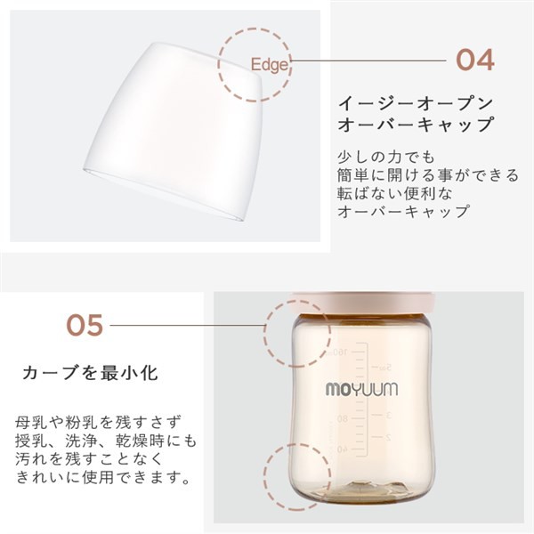 moYUUM(モユム) 哺乳瓶 付け替え用 リアルフィットニップル(2個入)